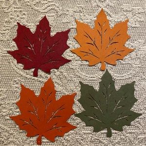 Felt maple leaf placemats
